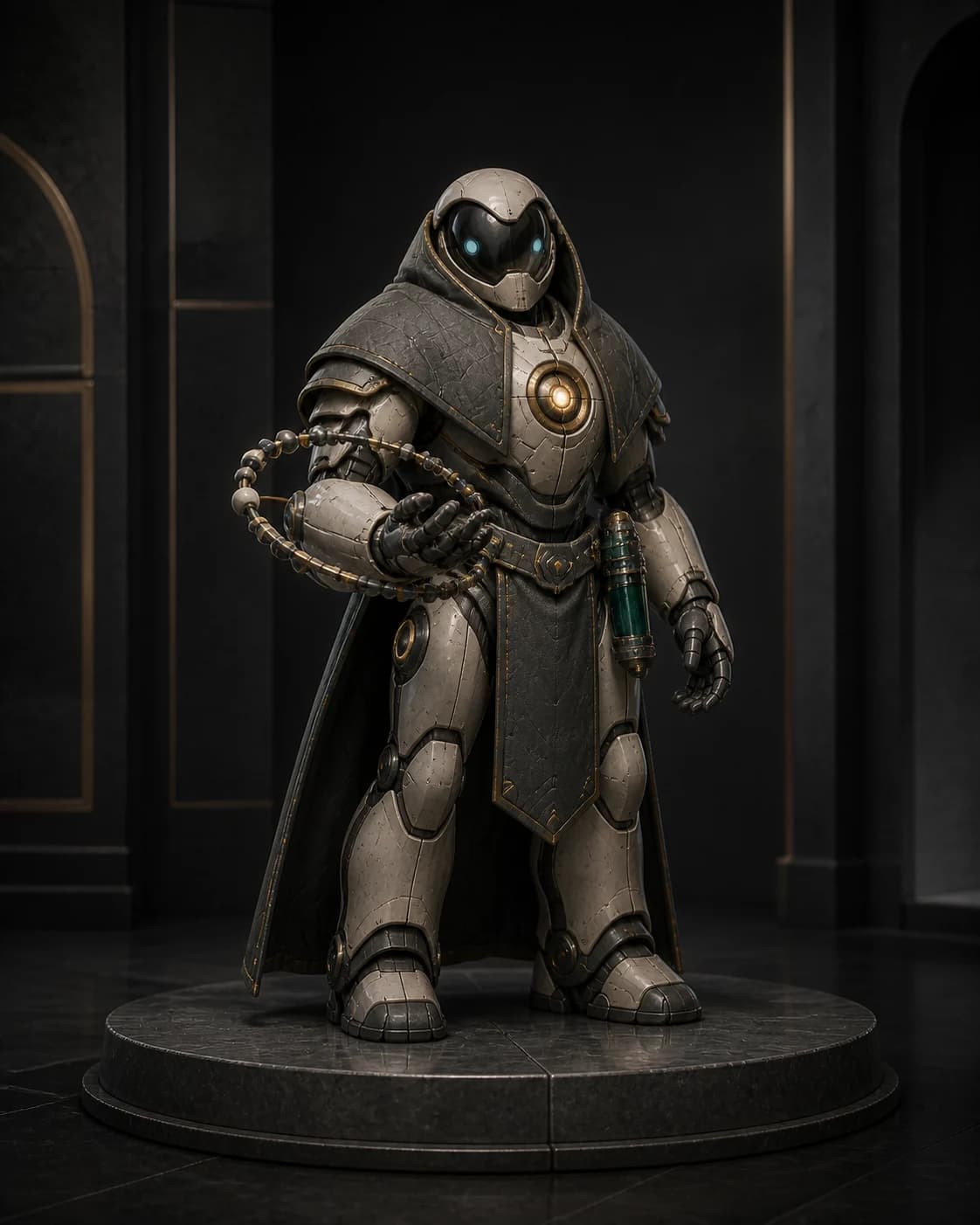 Cassian — Resource Steward, golden abacus-ring interface