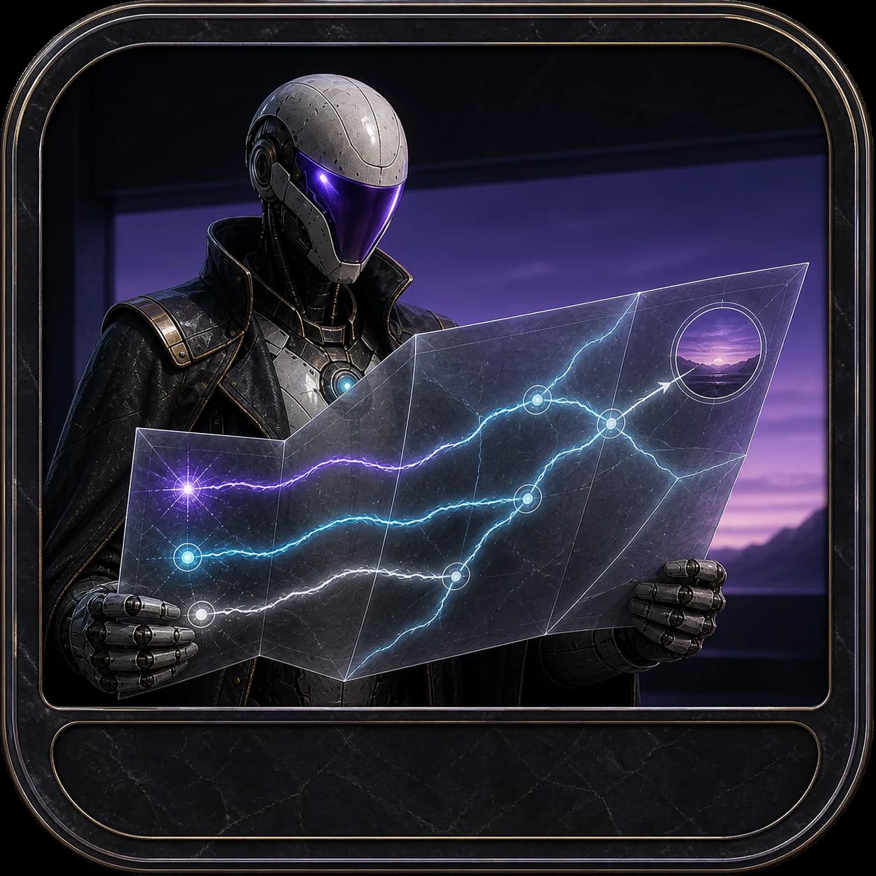 Horizon — Futures Scout operating horizon visor and folded light map through visible responsibility stages