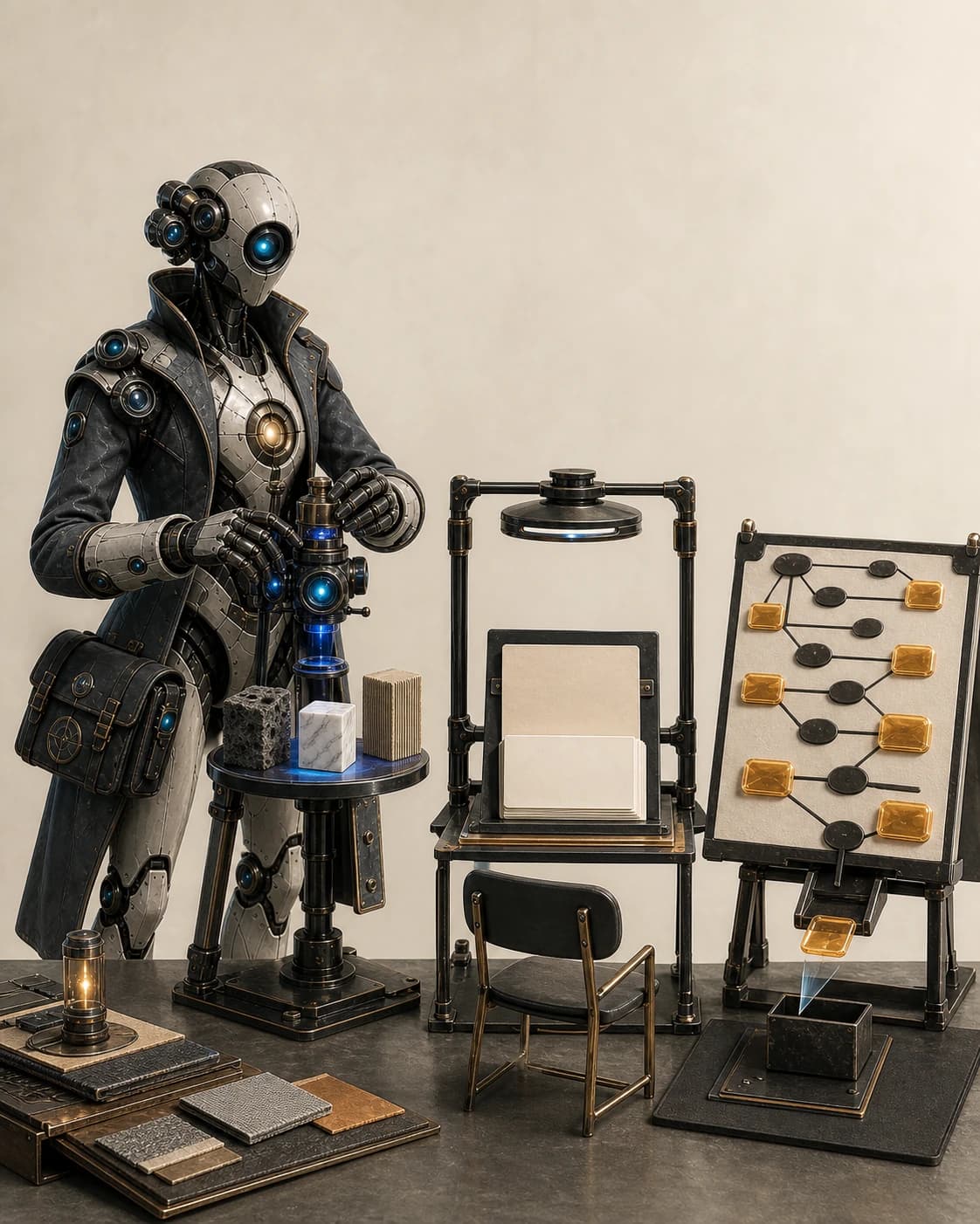 Nova — Customer Discovery operating cobalt multi-lens discovery kit through visible responsibility stages